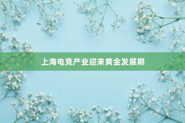 上海电竞产业迎来黄金发展期