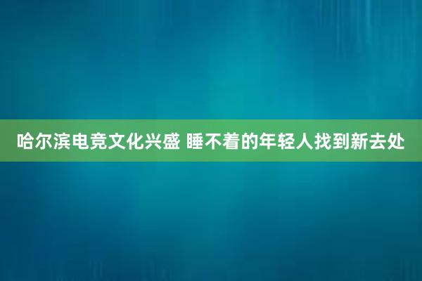 哈尔滨电竞文化兴盛 睡不着的年轻人找到新去处