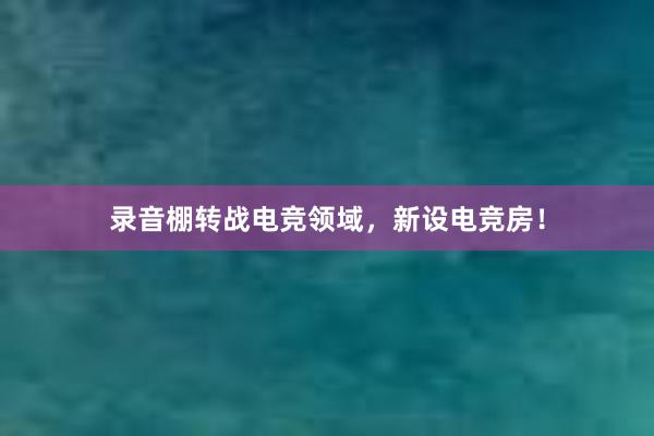 录音棚转战电竞领域，新设电竞房！