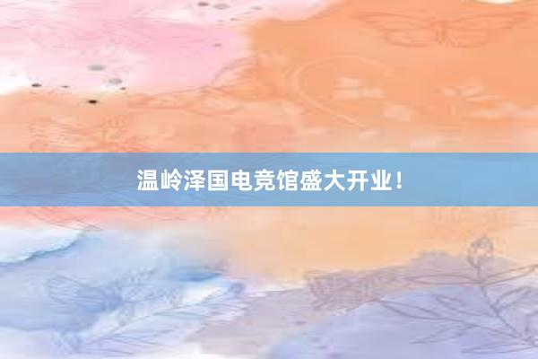 温岭泽国电竞馆盛大开业！