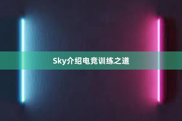 Sky介绍电竞训练之道