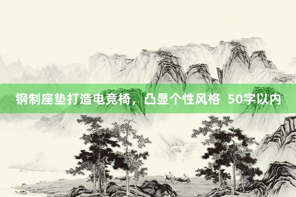 钢制座垫打造电竞椅，凸显个性风格  50字以内